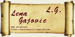 Lena Gajović vizit kartica